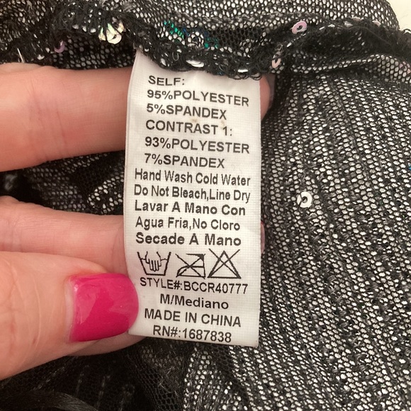 Beaded Bodysuit with heart shaped design. - Picture 9 of 9